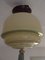 Bauhaus Bakelite Light Green Glass Ceiling Lamp, 1930s 3