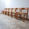 Mid-Century Pine and Rush Dining Chairs, 1960s, Set of 6, Image 4