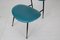 Blaugrüner Sessel mit Bezug aus Kunstleder, 1950er 11
