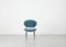 Blaugrüner Sessel mit Bezug aus Kunstleder, 1950er 4