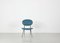 Blaugrüner Sessel mit Bezug aus Kunstleder, 1950er 8