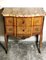 Louis XVI Style French Walnut Briarwood Chest of Drawers with Marble Top, Image 1