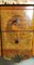 Cajonera estilo Louis XVI de madera de brezo francesa chapada en marrón con tablero de mármol, Imagen 8