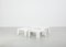 Tavolini Quattro Gatti in plastica bianca di Mario Bellini per B&B Italia, 1967, set di 4, Immagine 1