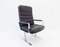 Economy Black Leather Lounge Chair by Bernd Münzebrock for Walter Knoll / Wilhelm Knoll, 1970s 1