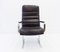 Economy Black Leather Lounge Chair by Bernd Münzebrock for Walter Knoll / Wilhelm Knoll, 1970s 3