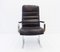 Economy Black Leather Lounge Chair by Bernd Münzebrock for Walter Knoll / Wilhelm Knoll, 1970s, Image 3