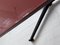Maroon Glass Plate Dining Table, 1950s 7