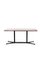 Maroon Glass Plate Dining Table, 1950s 1