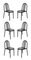 Chaises de Salon Empilables N ° 222 Noires par Robert Mallet-Stevens, 1960s, Set de 6 2