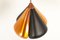 Danish Copper and Black Pendant Lamp, 1960s 5