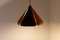 Lámpara colgante danesa de cobre y negro, años 60, Imagen 9