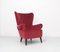 Red Velvet Lounge Chair by Theo Ruth for Artifort, 1950s, Image 4