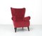 Red Velvet Lounge Chair by Theo Ruth for Artifort, 1950s, Image 2