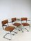Niederländische Vintage Stahlrohr Schreibtischstühle von Willem Hendrik Gispen, 1950er, Set of 3 13