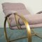 Vintage Metal Rocking Chair & Ottoman by Guido Faleschini, 1970s, Set of 2 6