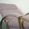 Vintage Metal Rocking Chair & Ottoman by Guido Faleschini, 1970s, Set of 2 7