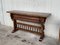 Baroque Console Table in Walnut with Three Carved Drawers and Stretcher 2