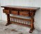 Baroque Console Table in Walnut with Three Carved Drawers and Stretcher 8