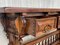 Mesa consola barroca de nogal con tres cajones tallados y camilla, Imagen 14