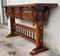 Baroque Console Table in Walnut with Three Carved Drawers and Stretcher 9
