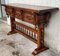 Baroque Console Table in Walnut with Three Carved Drawers and Stretcher, Image 10