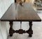 Spanish Refectory, Dining or Desk Table with Lyre Legs and Iron Stretcher 7