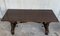 Spanish Refectory, Dining or Desk Table with Lyre Legs and Iron Stretcher 5