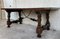 Spanish Refectory, Dining or Desk Table with Lyre Legs and Iron Stretcher 2