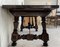 Spanish Refectory, Dining or Desk Table with Lyre Legs and Iron Stretcher 10
