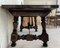 Spanish Refectory, Dining or Desk Table with Lyre Legs and Iron Stretcher 8