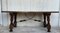 Spanish Refectory, Dining or Desk Table with Lyre Legs and Iron Stretcher 3