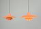 Lampada da soffitto modello PH4 arancione di Poul Henningsen per Louis Poulsen, anni '60, Immagine 9