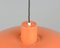 Lampada da soffitto modello PH4 arancione di Poul Henningsen per Louis Poulsen, anni '60, Immagine 2