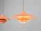 Lampada da soffitto modello PH4 arancione di Poul Henningsen per Louis Poulsen, anni '60, Immagine 8