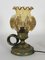 Vintage Italian Brutalist Iron and Glass Table Lamp from Poliarte, 1970s, Image 4