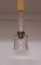 Vintage Ceiling Lamp Made of Clear Glass & Metal Mount 1
