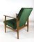 Vintage Green Velvet Lounge Chair, 1970er Jahre 5