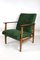 Vintage Green Velvet Lounge Chair, 1970er Jahre 4