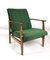 Vintage Green Velvet Lounge Chair, 1970er Jahre 2
