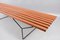 German Slatted Wooden Bench by Harry Bertoia for Knoll Inc. / Knoll International, 1960s 12