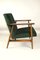 Grüner Olivgrüner Vintage Sessel, 1970er 10