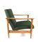 GFM-142 Sessel aus Grünem Olivenholz von Edmund Homa, 1970er 4