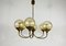 Mid-Century Brass 6-Arm Sputnik Chandelier, 1960s 3