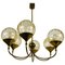 Mid-Century Brass 6-Arm Sputnik Chandelier, 1960s 1