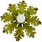 Green Florentine Flower Shape Flush Mount Attributed to Banci Firenze, 1950s, Image 1