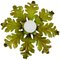 Lampada ad incasso a forma di fiore fiorentina verde, anni '50, Immagine 1