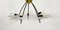 Mid-Century Italian Brass 5-Arm Sputnik Chandelier, 1950s, Image 10