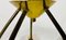 Lámpara de araña Sputnik italiana Mid-Century de latón con cinco brazos, años 50, Imagen 7
