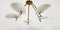 Mid-Century Italian Brass 5-Arm Sputnik Chandelier, 1950s, Image 8